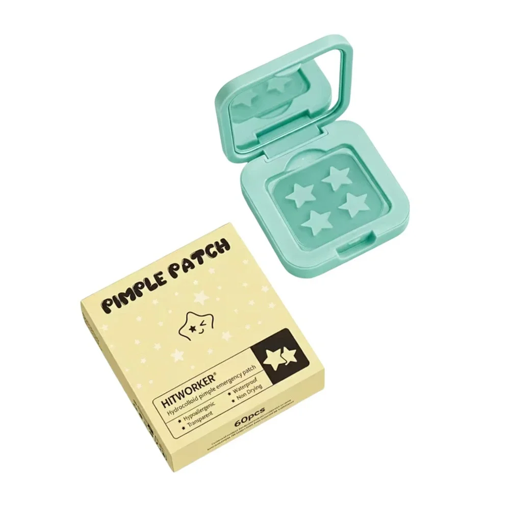 Acne Stickers Star Hydrocolloid Blemish Patches 60 Mirror Compact Refillable